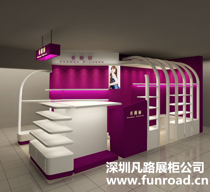 展示柜不斷的創新才是王道!凡路化妝品展柜廠