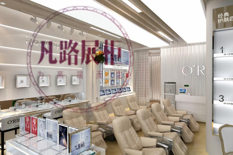 分享深圳高檔化妝品展廳設計效果圖