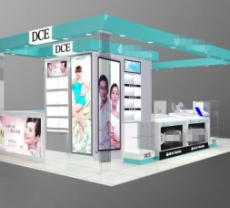 商業空間商場化妝品展柜列陳設計效果圖
